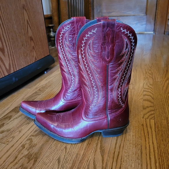 Ariat Sangria Red Cowboy Boots - Picture 1 of 5
